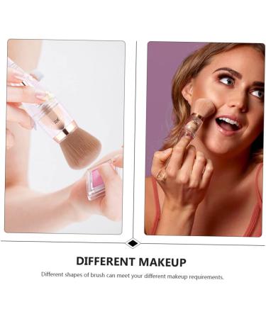 Angoily 1 Set 3 in 1 Makeup Brush Blending Face Brush Portable Makeup Stippling Mineral Brush Foundation Brush Blusher Brush Make up Woman Eye Shadow Brush Artificial Fiber White - Buy Online on GoSupps.com
