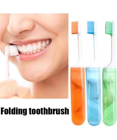 Charcoal Travel Toothbrush - Portable Folding Super Soft Bristle for Camping & Hiking (Orange) | Eco-Friendly Accessories - Buy Online on GoSupps.com