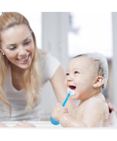 Toddler Toothbrush | Soft Childrens Toothbrushes for Todders - 3-Sided Toothbrush with Extra Soft Silicone Head Non-invertible Design for Babies from 2-12 Years Dobooo - Buy Online on GoSupps.com