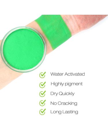 Bowitzki 30g Professional Face Paint Body Paint Water Based Face painting Makeup Safe for Kids and Adults Split Cake Single Color Halloween Christmas (Light Green) - Buy Online on GoSupps.com