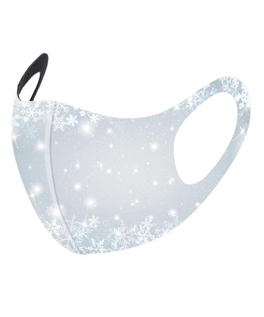 DEHOLIFER WASHBAR MUSS AND NASE PROTECTION Snowflake Breathable Mundsprung Mouth Protection Fabric Cotton Cotton Bandana Mundsatz Adult Covering Multi -function cloth (1PC B) Unity size B