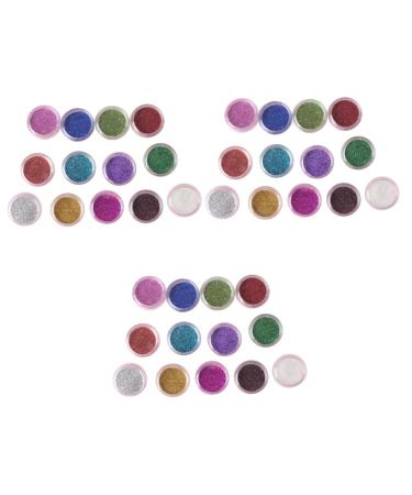 FRCOLOR 36 Boxes Glitter Eyeshadow Pigments Pearl Eyeshadow Palette Powder Eye Shadow Set Flash mediumx3pcs Assorted Colorx3pcs