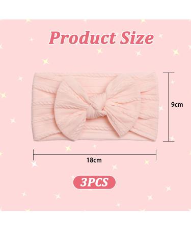 3 Piece Baby Girl Nylon Headbands | Comfortable Elastic Hair Bands for Children - Buy Online on GoSupps.com