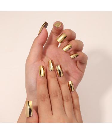 Mirror Nail Varnish - Metal Nail Polish - Gold Nail Varnish - Quick Drying Metallic Nail Polish No UV Needed - Long Lasting Chrome Mirror Nail Varnish Metal Gold Effect Super Shine Nail Art Polish - Buy Online on GoSupps.com