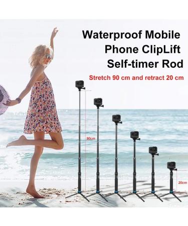 AFAITH Aluminum Alloy Selfie Stick for GoPro, Insta360, DJI OSMO Action - Waterproof Handheld Monopod with Stable Tripod - Buy Online on GoSupps.com
