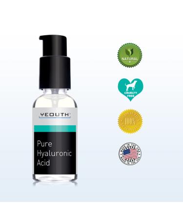YEOUTH Pure Hyaluronic Acid Serum - Anti-Aging Face Serum, 2oz | Botox in a Bottle, Perfect with Vitamin C & Retinol - Buy Online on GoSupps.com