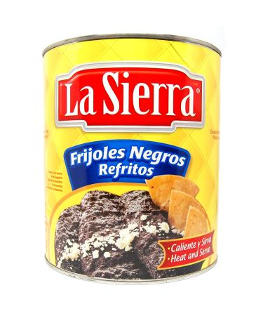 La Sierra Refried Black Beans 3kg / Mexican Frijoles Black Beans Refried Beans Canned Refried Beans Vegetarian Food