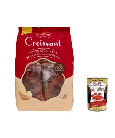 Italian Gourmet E.R. Bistefani Super Sfogliato Croissant Pack of 3 naturally acidified baking products 180g pack each pack contains 6 croissants from 30g + Italian Gourmet Polpa di Pomodoro