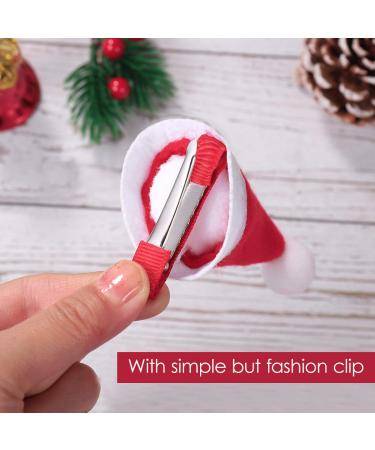 20 Pack Santa Claus Hair Clips - Christmas Ornaments for Kids & Women - Festive Elf Cap Hair Accessories - Buy Online on GoSupps.com