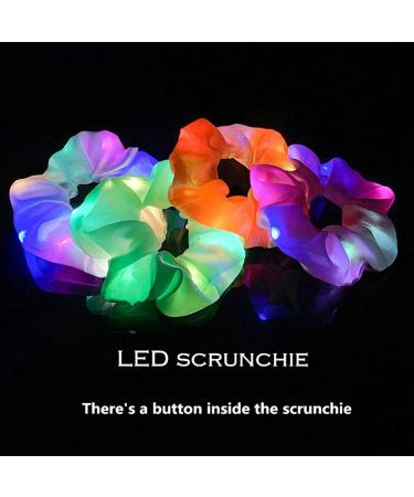 6 Pcs LED Hair Scrunchies - Light Up Hair Ties for Women & Girls | 3 Light Modes - Perfect for Halloween & Christmas Party - Buy Online on GoSupps.com