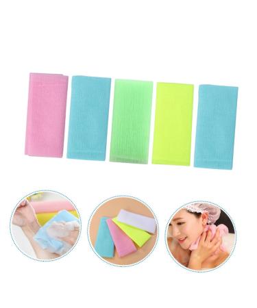 5pcs Back Scrub Foam Towel & Loofah Set - Body Massage Brushes Bathing Supplies for an Invigorating Shower Experience - Buy Online on GoSupps.com