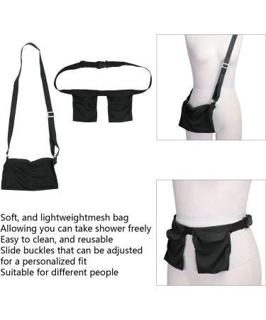 Mastectomy Drain Holder Pouches with Shower Bag Length Adjust Elastic Band Mesh Shower Bag Surgery Drainage Pouch for Surgery Mastectomy(Black) - Buy Online on GoSupps.com