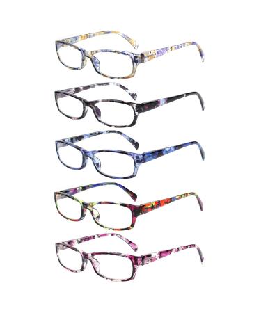 5 Pack Computer Reading Glasses Men and Women Anti Eyestrain Blue Light Blocking Glasses for Reading 5 Mix-2 2.0 x - Buy Online on GoSupps.com