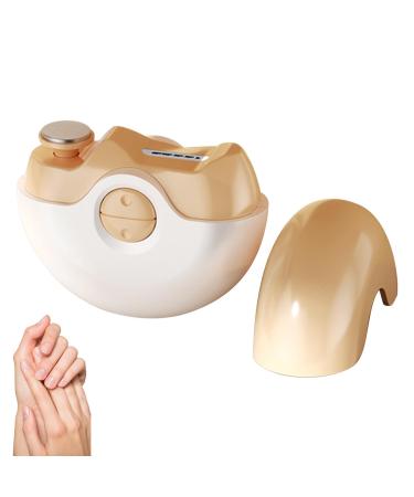 Poupangke Electric Nail Clippers for Adults | Electric Nail Trimmer USB Rechargeable Nail Clippers with Catcher 2 in-1 Nail File for Baby Kids Seniors Adult Yellow