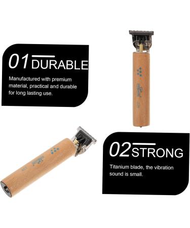 Beatifufu 1 Set T-Type Electric Pusher Electric Barber Scissors for Barber Mens Detail Trimmer Useful Trimmer Barber Clipper Electric Men Wooden - Buy Online on GoSupps.com