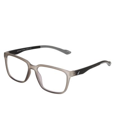 SPORTEX SAV Men's E4220 Blue Light Reading Glasses - Flexible Durable Lightweight High-Performance Blue Light Readers for Men Grey Black +2.50