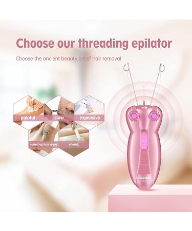 Electric Facial Threading Hair Remover for Women - Automatic Epilator for Fine Hair on Face, Chin, Upper Lip, Arms - Buy Online on GoSupps.com