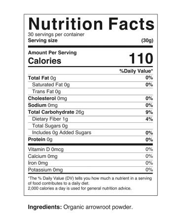 Organic Arrowroot Powder 32 OZ - Natural Thickener by Nova Nutritions - Buy Online on GoSupps.com