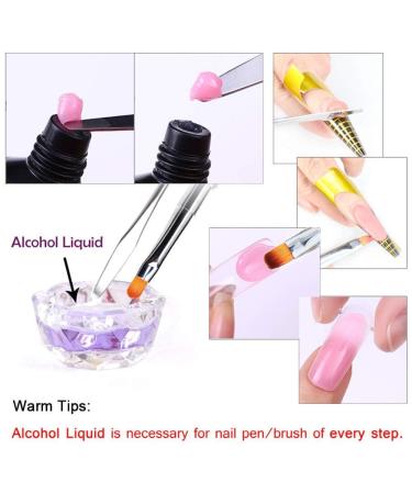 Kalolary 2Pc Dual-Ended Poly Gel Brush Set - Acrylic UV Gel Nail Tool for Extensions (Blue + Purple) - Buy Online on GoSupps.com