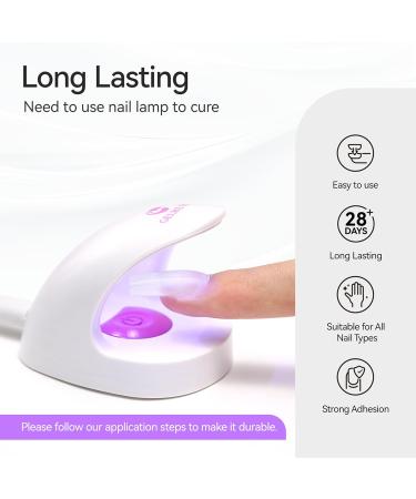 Gel Nail Glue 6 in 1 - Gelike ec UV Nails Glue Base Coat Strong Adhesive for Nail Tips False Nails Acrylic Tips Press on Nails Gel Nail Polish 1.0-Clear 8ml - Buy Online on GoSupps.com