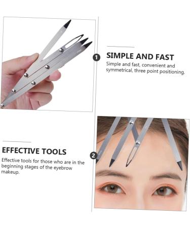 POPETPOP 3 pcs Ratio Silver Eyebrow Steel Position Tattooing Stainless Flexible Ruler Gold Tool Measuring - Buy Online on GoSupps.com