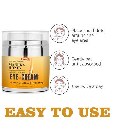 Buy Manuka Honey Anti-Aging Eye Cream - Reduces Fine Lines Dark Circles & Puffiness - International Shipping - Buy Online on GoSupps.com