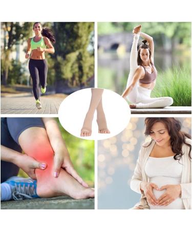 Buy Medical Compression Stockings for Varicose Veins - Open Toe Knee High Calf Socks for Men & Women | 2-Pack - Buy Online on GoSupps.com