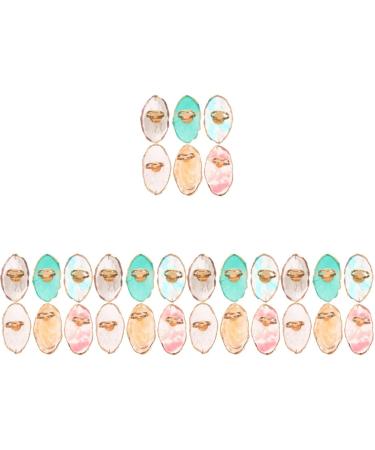 Ipetboom 30 Pcs Ring Palette Hybrid Nail Polish Mixing Palette Stamping Gel Fluffy Pencil Case Nail Polish Palettes Ring Polish Mixing Finger Ring Plate Nail Piece Resin Agate 5X2.8cmx5pcs As Shownx5pcs