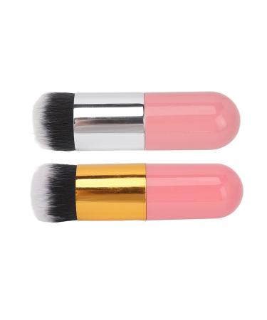 Liquid Brush Skinfriendly Wooden Handle Dense Hair Round Head Makeup Brush Strong Powder Grip for Travel Use