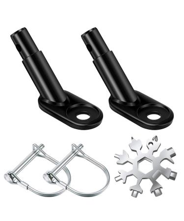 Valey bike trailer coupling 2 pieces of bicycle trailer coupling with a fuse pin for children's trailer Bicycle trailer dog trailer traction head with snowflake multi-tool 18-in-1