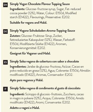 Vegan Chocolate Topping Sauce - Dairy Free Dessert Sauce for Ice Cream, Waffles, Pancakes, Coffee & Milkshakes - 1kg (Pack of 1) - Buy Online on GoSupps.com