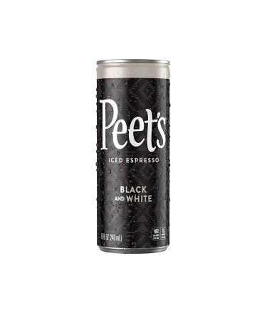 Peet's True Iced Espresso Black & White Cans - 12 Count, 100 Calorie Lightly Sweetened Colombian Espresso - Buy Now - Buy Online on GoSupps.com
