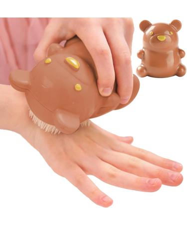 Eventerde Kids Nail Brush Nail Brush for Cleaning Fingernails - Adorable Bear Scrubber with Soft Stiff Bristles - Easy Grip Nail Brush with Gentle Bristles for Cleaning brown - Buy Online on GoSupps.com