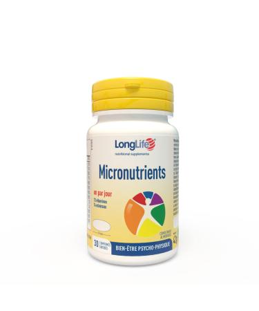 LongLife Micronutrients 30 tabs | Multivitamins & Minerals | Psychophysical Wellness Women & Men | Immune Function | Energy & Vitality | Gluten Free