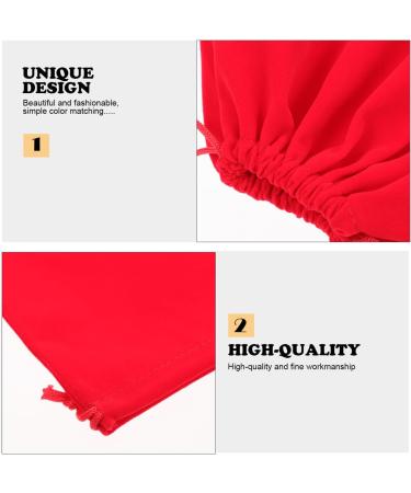 VINTORKY 3pcs Hair Dryer Storage Bag Hair Blower Pouches Large Storage Bag Drawstring Pouches Flannel Red - Buy Online on GoSupps.com