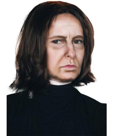 ALLAURA - Dark Professor Severus Wizard Costume Wig Long Black Mens Wigs Michael Vincent Jackson Vega For Adults - One Size Dark Professor Wizard Wig - Buy Online on GoSupps.com