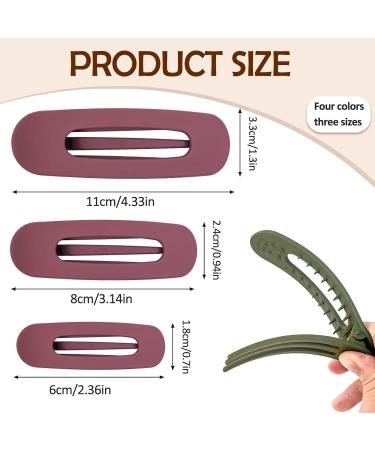 GLITE 12 Pcs Flat Hait Clips Lay Down Claw Clips for Women 3 Sizes Duck Billed Thin Thick Hair Barrette Hair Accessories for Girls Non-slip Slide Hair Clip 4 Colors - Buy Online on GoSupps.com