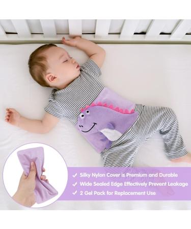 Hilph Baby Colic Relief Reusable Heated Tummy Wrap | Baby Heating Pad Swaddling Belt for Gas & Reflux - Purple Dinosaur - Buy Online on GoSupps.com