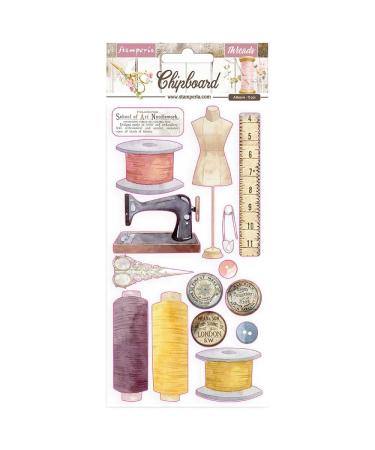 Stamperia Chipboard cm 15x30 - Threads (DFLCB27)