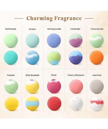 ZenBombs 20-Piece Bath Bombs Gift Set with Shea Butter & Essential Oils - Handmade Spa Fizzies for Skin Moisturizing - Perfect Gift for Women - Buy Online on GoSupps.com