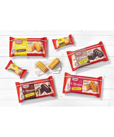 Buy Dr.Oetker Mini Marzipan Cakes 5 Pack - Ready-to-Eat Chocolate Glazed Sponge Cakes for On-the-Go Treats - Buy Online on GoSupps.com