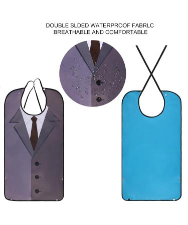 AIEX Adult Bibs: Waterproof Floral Print, Washable & Reusable - Clothing Protectors | Suit 06 - Buy Online on GoSupps.com