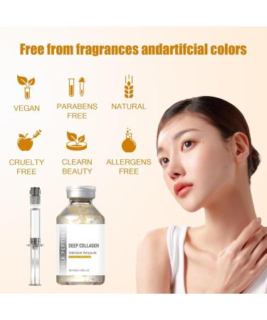 2PCS Deep Collagen Silk Peptide Lifting Ampoule Serum Korean Anti-Aging Facial Essence Intensive Firming Wrinkle-Smoothing Hydrating Non-Greasy Gentle Formul 50ML/1.69FL.OZ - Buy Online on GoSupps.com