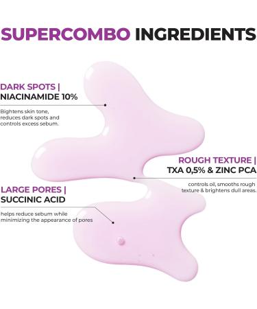 JUMISO Niacinamide 10 S rum cor en pour le visage avec glutathion acide tranexamique TXA et complexe de centella R duit la pigmentation unifie le teint de la peau apaise les peaux sensibles 3 Niacinamide 10 % - Buy Online on GoSupps.com