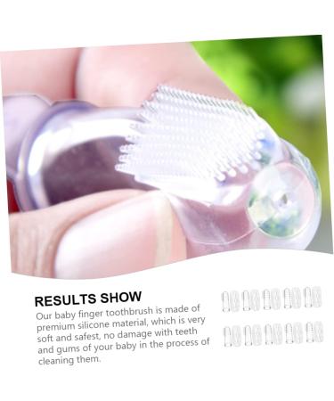 Homsfou 20 Sets Silicone Finger Brushes for Toddlers | Travel Toothbrush for Children | Baby Toothbrush for Milk Teeth Care | 1 Pack Transparent - Buy Online on GoSupps.com