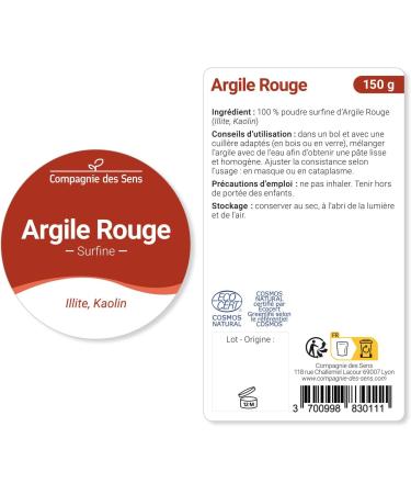 Red Illite Clay - Superfine Powder - 300g - 100% Natural Raw Clay Premium Quality - For Homemade Cosmetics - Buy Online on GoSupps.com