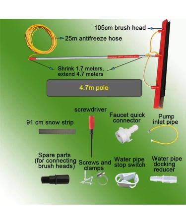 7M/5.9M Water Fed Telescopic Brush Window Cleaning Pole Photovoltaic Panel Cleaning Tool Caravan Washing Truck Campers and Buses 7M Pole 105Cm Brush Head - Buy Online on GoSupps.com