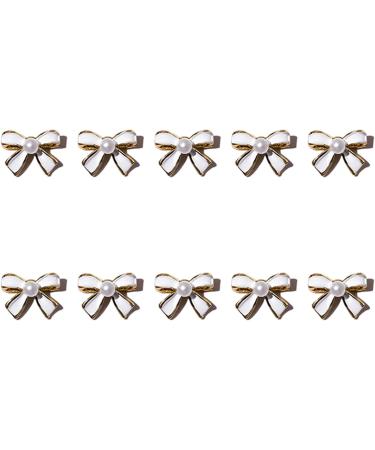 10Pieces 3D Nail Nail Art Accessories Bows Nail Jewelry Alloy-Nail Art Decorations for Women and Girls Metal Nail Studs for Nail Art Black Fragrant Butte - Buy Online on GoSupps.com