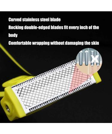 Buy Rechargeable Waterproof Wet and Dry Electric Shaver for Men - Full Body Grooming & Mustache Trimmers in Yellow - International Shipping Available - Buy Online on GoSupps.com