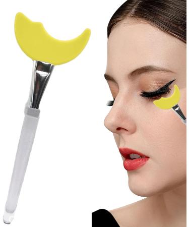 Silicone Eye Tool | Positioning Baffle Makeup Tools - Reusable Eye Template Eyelash Tools Eyebrow Stencils Makeup Tools Reusable Silicone For Beginners Yellow - Buy Online on GoSupps.com